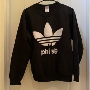 Phi Sigma Sigma black mock adidas sweatshirt